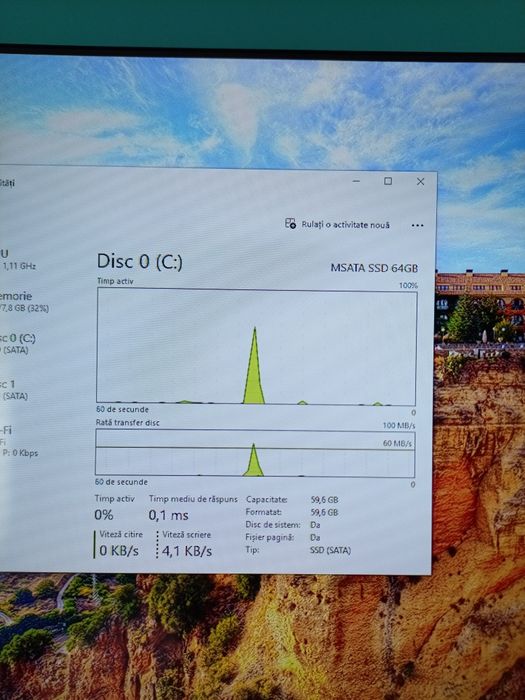 PC mini Complet + Monitoru Lenovo 24"+ SSD 480 GB + Windows 11 curat