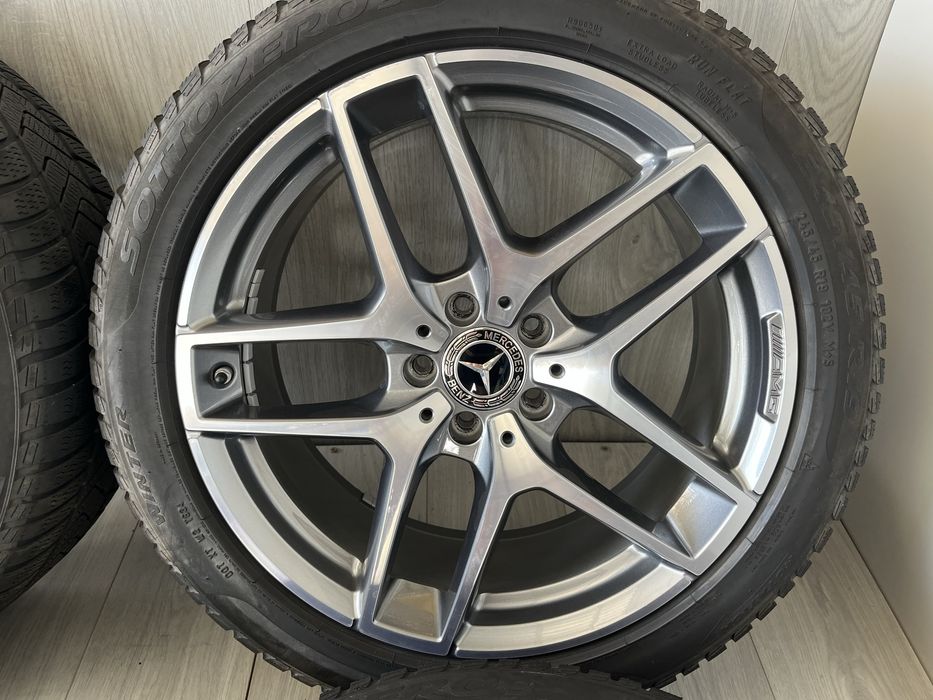 Оригинални джанти 19 цола АМГ 5х112 за Мерцедес ГЛЦ W253, ГЛЦ 43 АМГ/AMG със зимни гуми 245/45/19