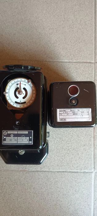 Contor electric temporizator vintage,impecabil și releu protecte