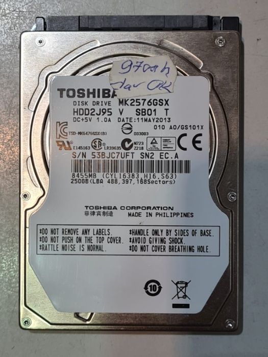 Vand HDD-Hard Disk Laptop 1TB-750 GB-640 GB - 500 GB - 250 GB - 160 GB