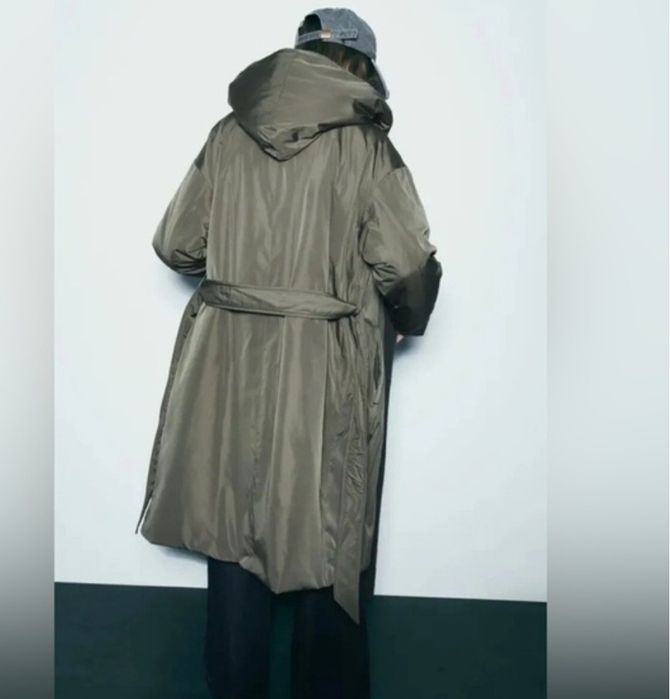 Пальто с капюшоном ZARA