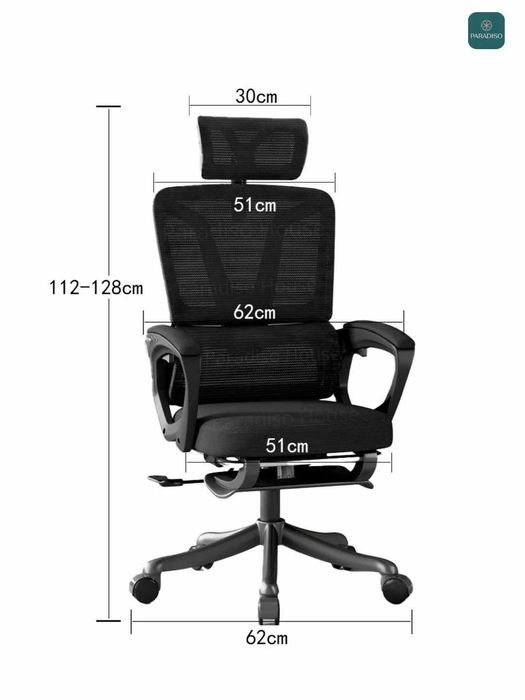 Кресло компьютерное офисное кресло с подножкой кресло с откидной спинк