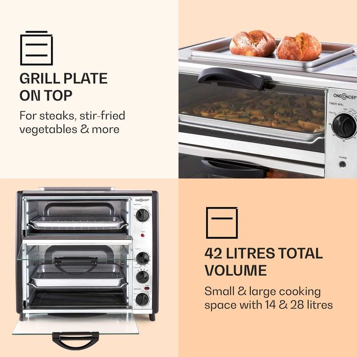 Кухненска двойна фурна с грил