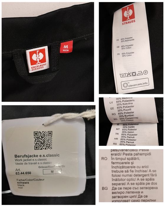 Geaca nouă Engelbert Strauss, jacheta munca, salopeta Cordura, nr. M bărbați