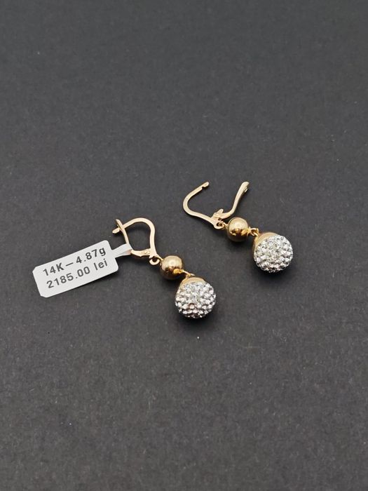 Bijuteria Royal cercei din aur 14k 4.87 gr