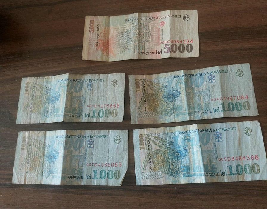 Set bancnote 5000 lei și 1000 lei -1998-
