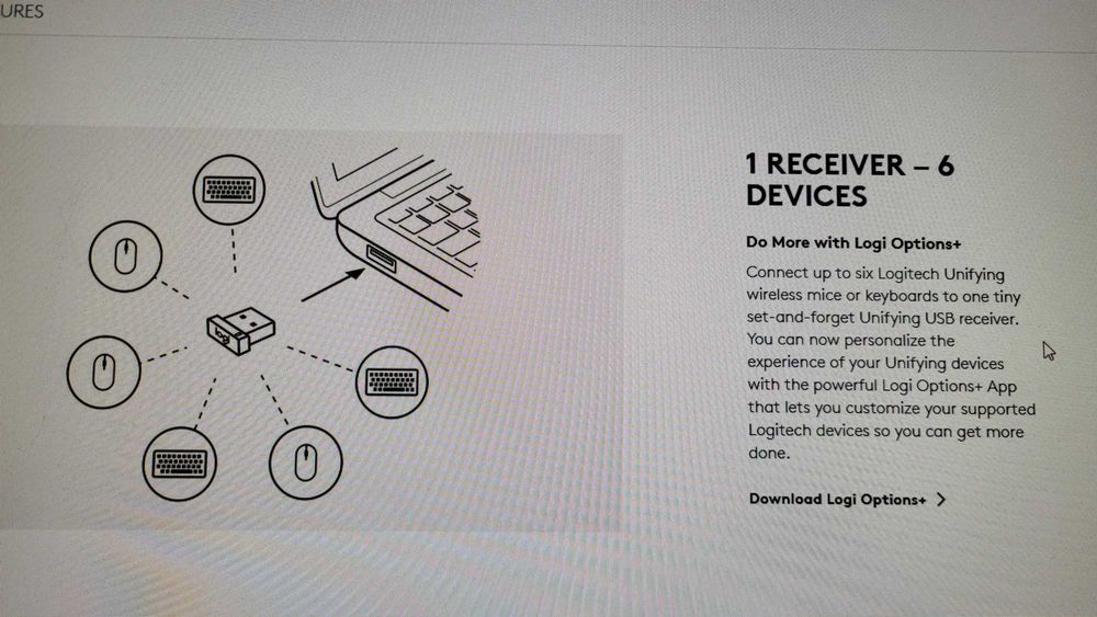 Logitech (logi) USB Unifying receiver  adaptor U0008