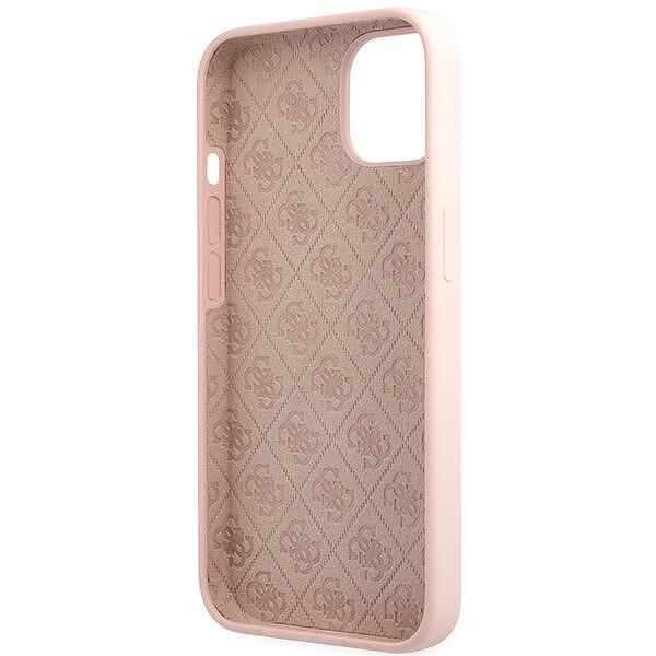 Guess guhcp13mlslmglp iphone 13 / 14 /15 6.1" light pink hardcase sili