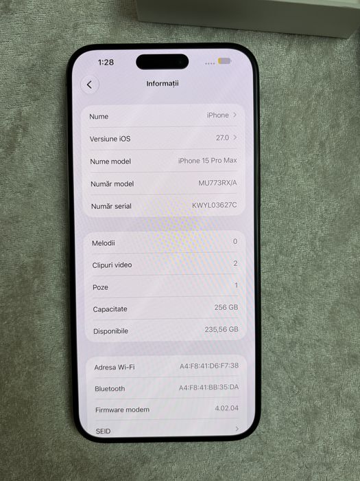 Iphone 15 pro max 256 de gb