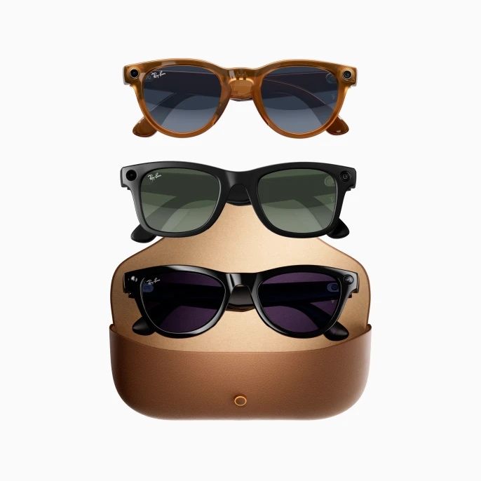 Meta RayBan WayFarer Shiny Black. Ест Доставка