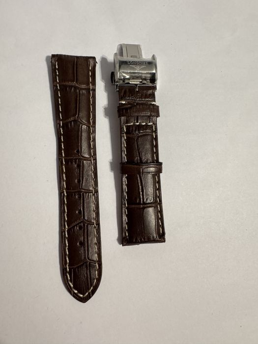 Curea piele maro ceas Longines 21mm