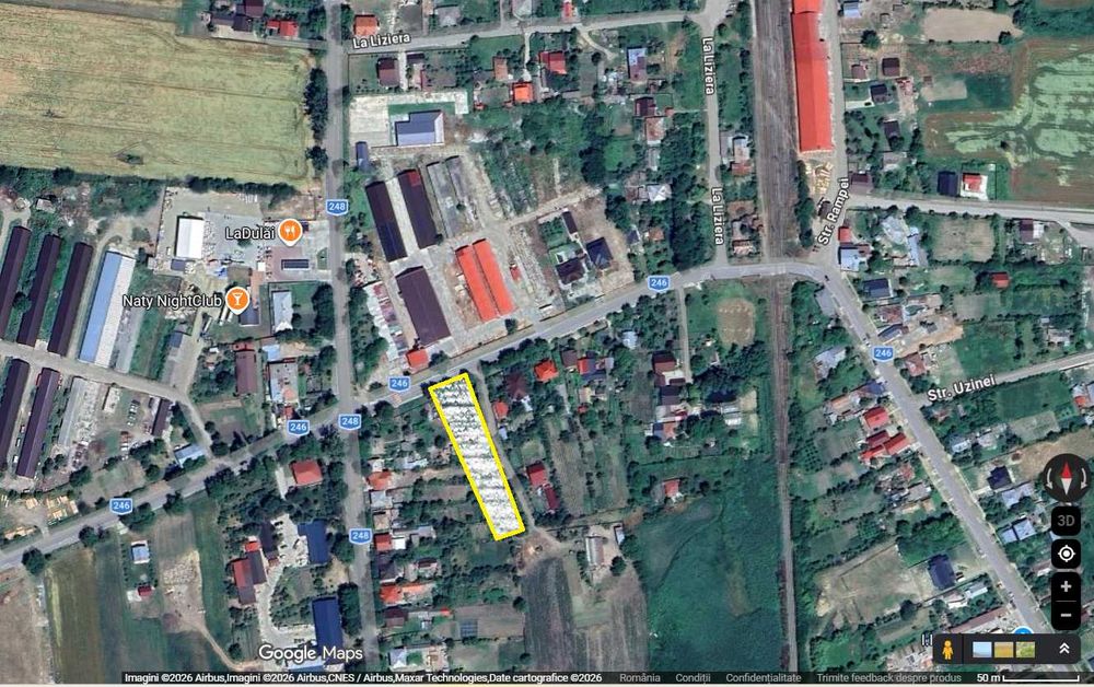 Teren intravilan 2900 mp cu acces facil la gara CFR, strazi principale si drum secundar in comuna Scanteia (jud. Iasi)