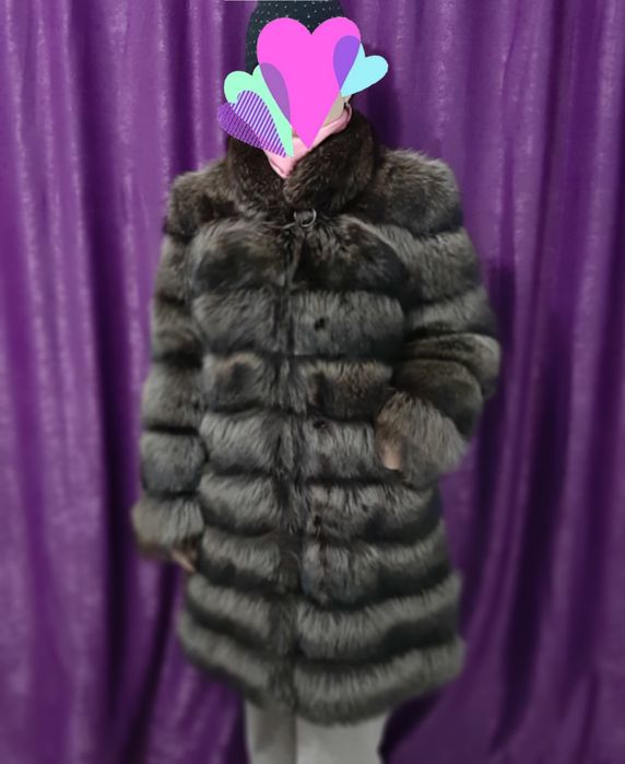 Шуба натуральный енот