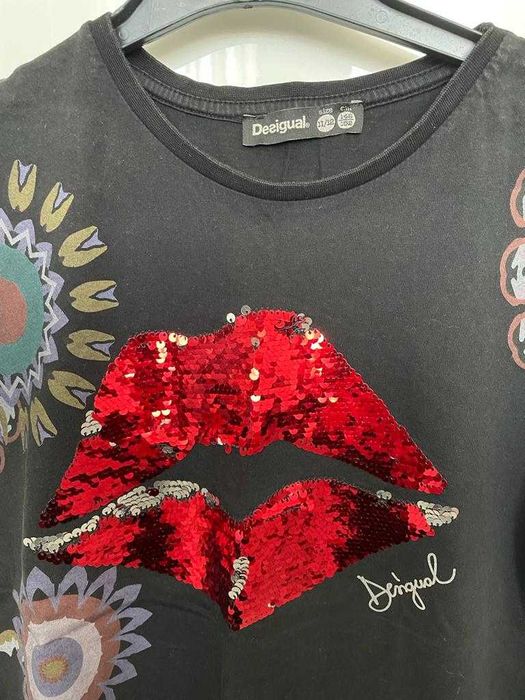 Desigual - Tricou negru fete