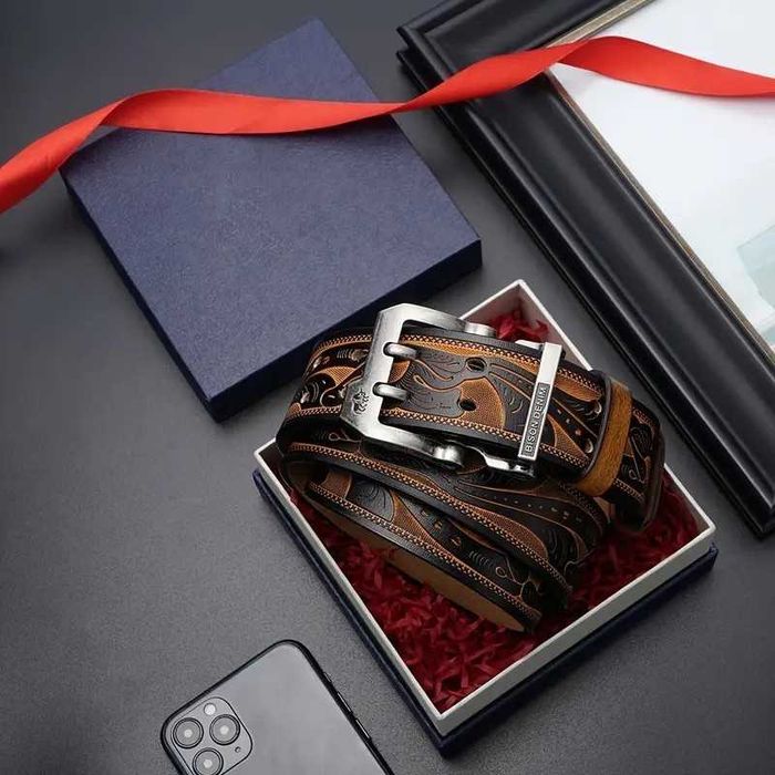 Кожаный ремень Bison Denim