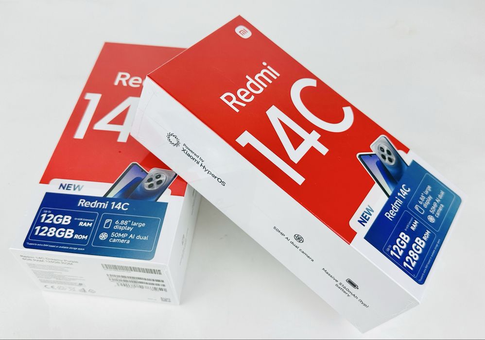 НОВ! Xiaomi Redmi 14C 128GB 6RAM Black / Blue / Green / Purple