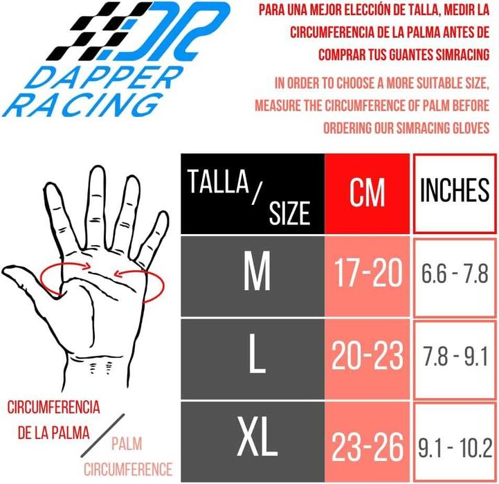 Ръкавици за Sim Racing - DAPPER RACING (Red Edition)