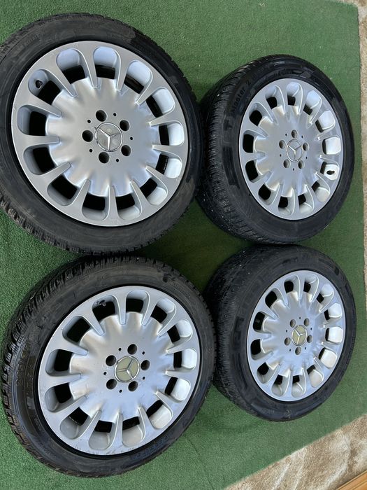 5х112 17 оргинални mercedes ET 38 със зимни гуми