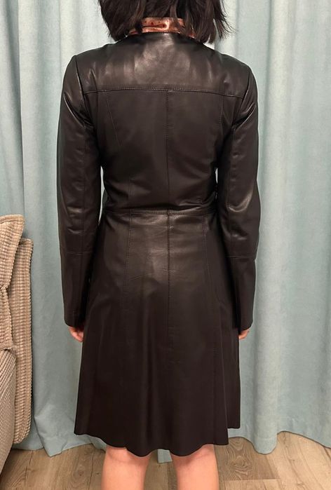 Плащ кожаный