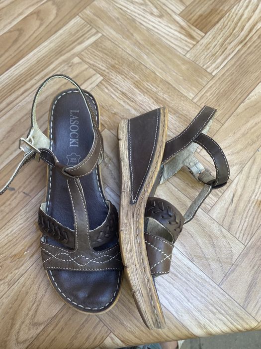 Sandale Other din piele naturala de culoare maron