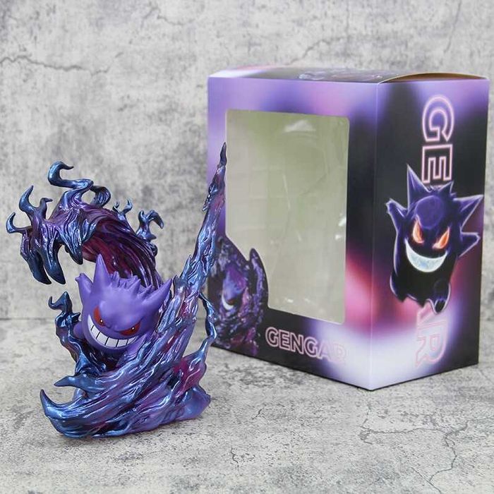Figurină Anime Pokémon – Gengar, aprox. 19 cm (PVC) - FULL BOX