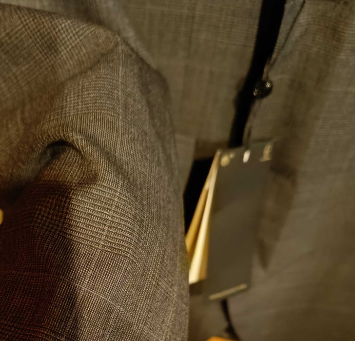 Sacou blazer 40 L slim Massimo Dutti NOU lana Finest Italian albastru