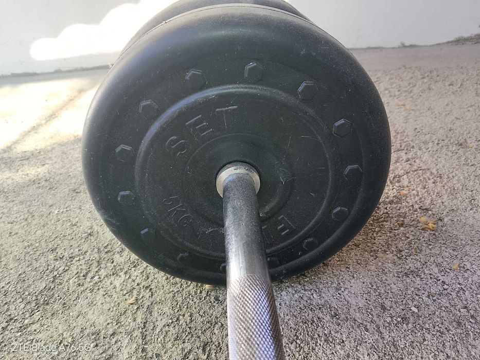 Прав лост Ф28 150см + тежести 4х5кг, 4х2кг и 4х1кг