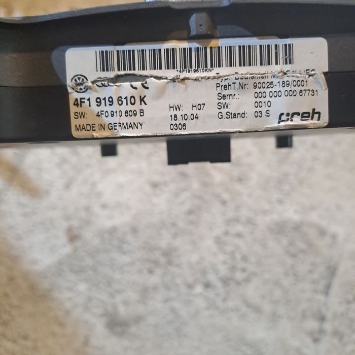 Consola media, buton frana Audi A6C6