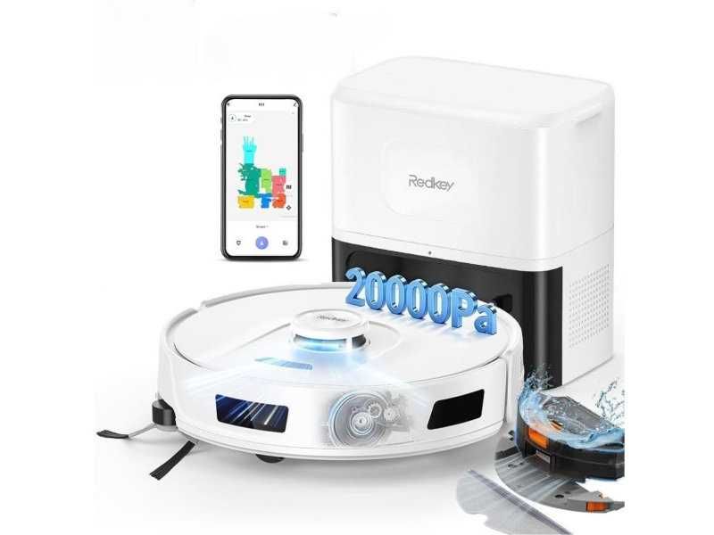Робот Прахосмукачка Redkey R11 - 20000Pa, Бял