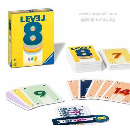 Настолна игра Ravensburger Level 8 Card Game, италианска версия