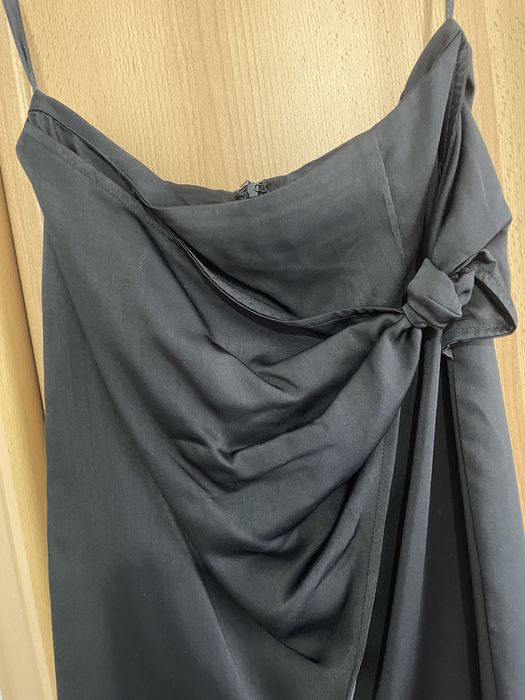 Vand fusta midi neagra satin