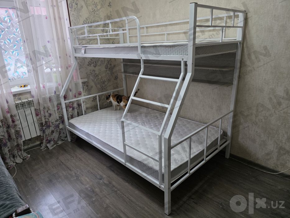 Детская, матрас Двухъярусная кровать LORINA ikki qavatli,matrasi bilan