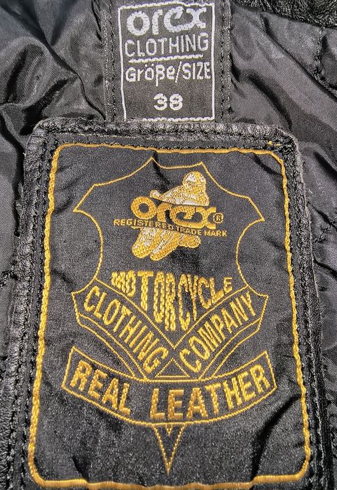 Geacă moto clasică din piele naturală, Orex, S/38