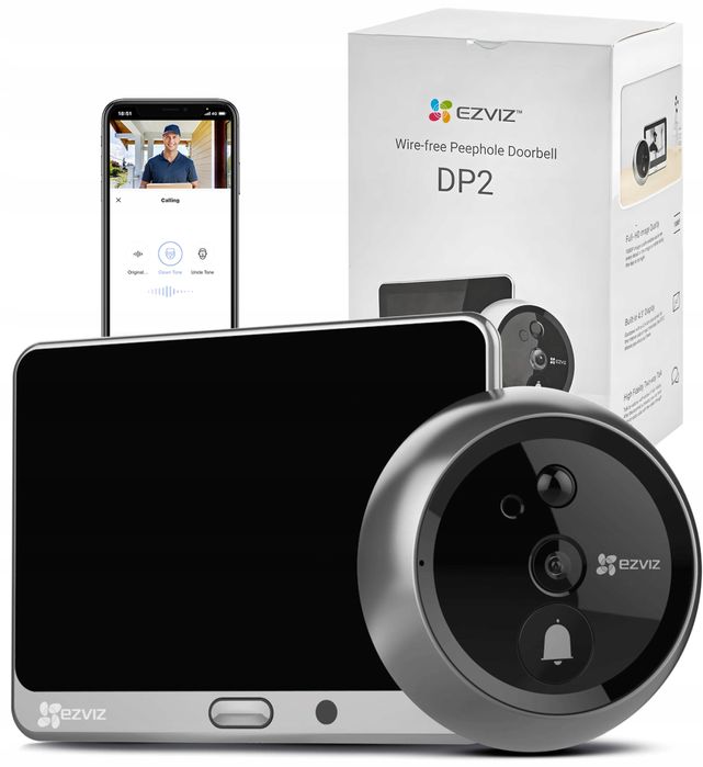 Simsiz Domofon | Ezviz DP2 3MP | дверной глазок | мини домофон