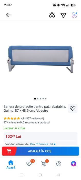 Pătuț + saltea noi - bebeluș Ikea