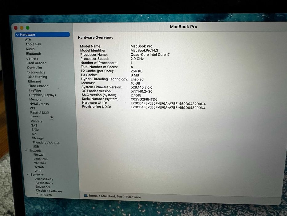 MacBook Pro 15", 2017 2.9 GHz Quad-Core Intel Core i7, 16GB 500GB, mouse Magic 1 A1296, incarcator  A2452, dock USB-C SATECHI