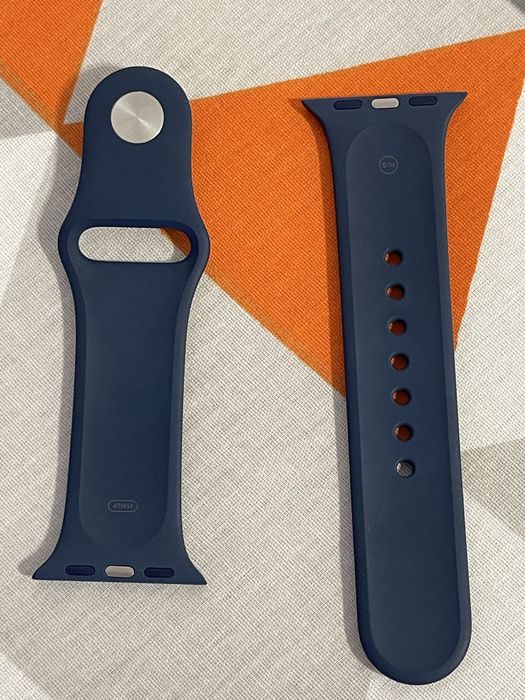 Curea silicon Apple Watch 9, 41mm, Storm Blue, S/M