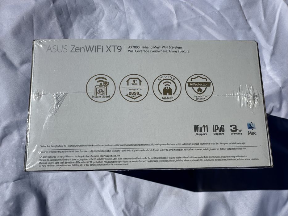 Router Mesh Wireless ASUS ZenWiFi XT9 (W-1-PK), AX7800