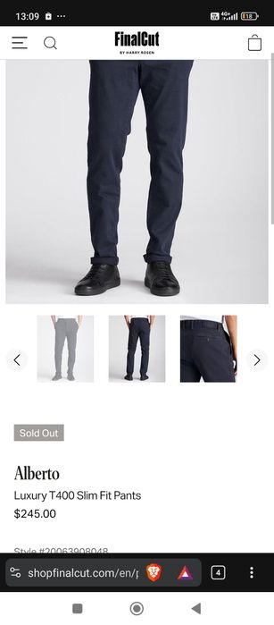 ALBERTO – Luxury T400 Jeans – Regular Slim Fit – Size W33 L30 - NEW