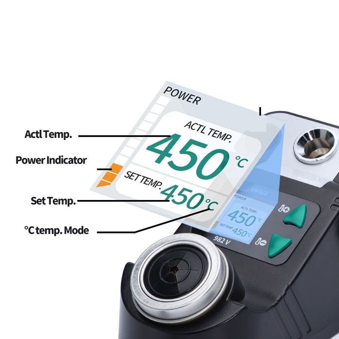 Statie de lipit YIHUA 982 V compatibila cu varfuri JBC C245