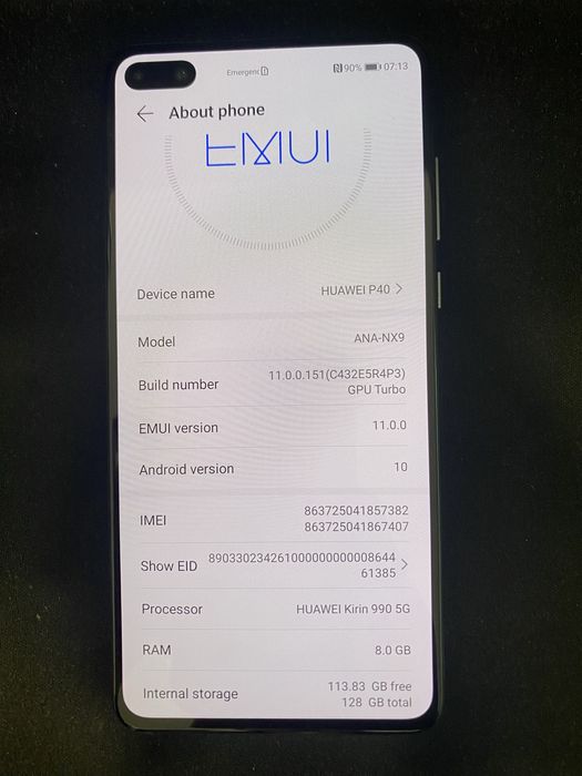 Huawei P40 128GB ID-ims725
