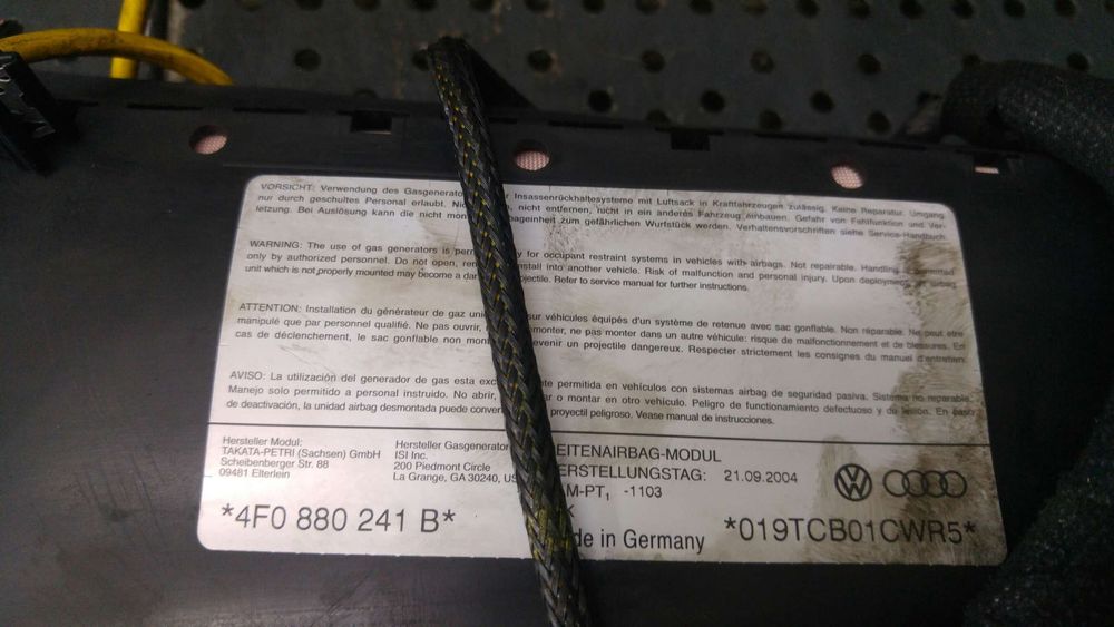 Airbag scaun stanga fata audi a6 c6 4f 4f0880241b