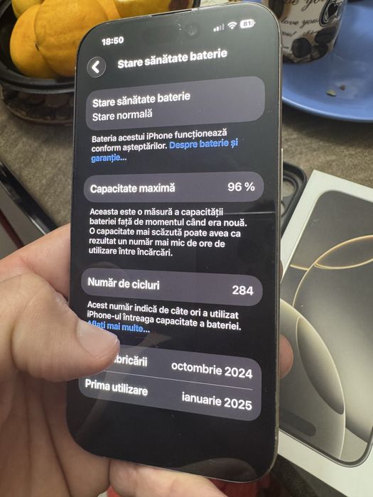 Vand/schimb iPhone 16 Pro 256Gb…full box