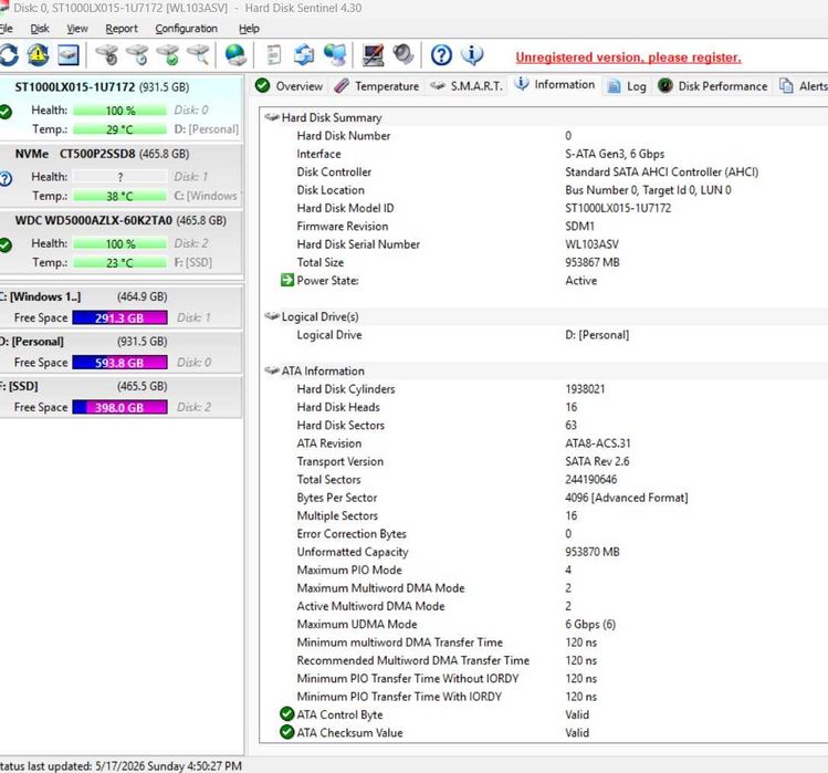 Hardisk 500Gb WD calculator