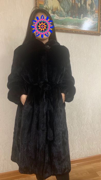 Норковая шуба цельная