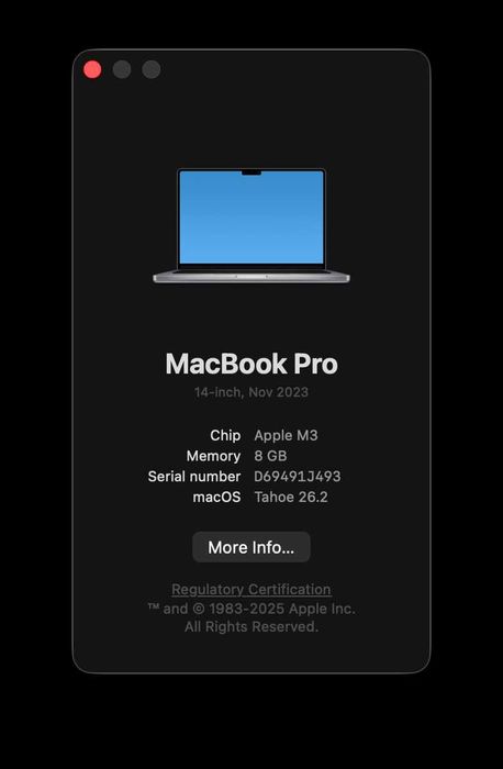 MacBook Pro M3 8/512 14 inch