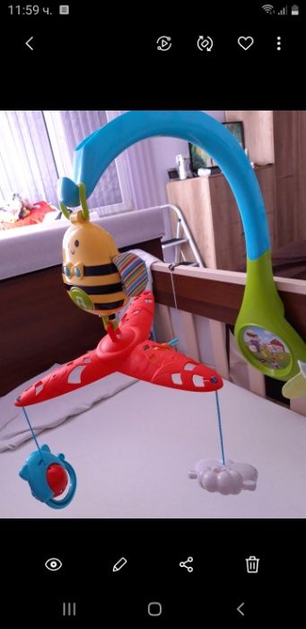 WINFUN Музикална въртележка за легло