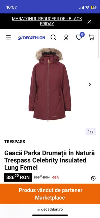 Geaca parka impermeabila Trespass