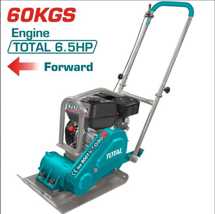 Виброплоча TOTAL, 6.5HP, 10.5 kN, 50 x 36 см, 60 кг