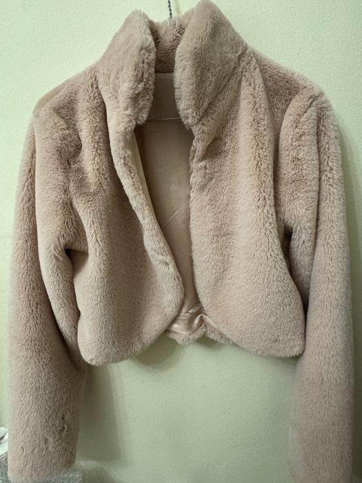 Пухено розово горнище за над рокля